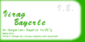 virag bayerle business card